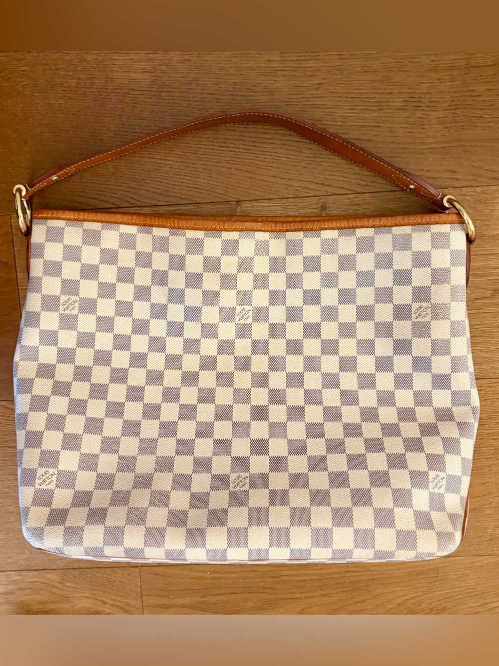 Louis Vuitton Delightful MM Hobo Damier Azur 2017 Shoulder Bag – Authentic
